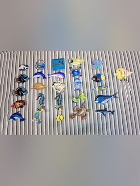 26pc Ocean Sea Life Fridge Magnet Lot Hawaii Dolphin Fish Turtle